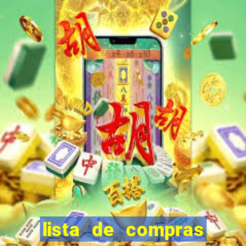 lista de compras para 2 pessoas